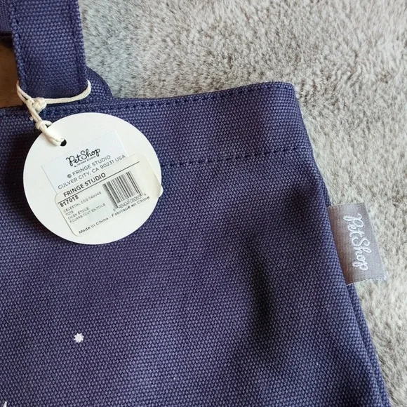 NWT Dark Blue Dog  & Stars Tote Bag - Picture 5 of 13